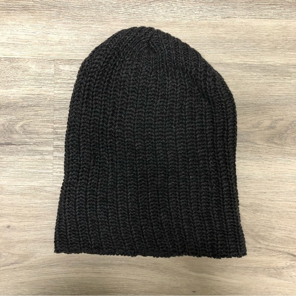 Love Your Melon Gray Chunky Hand Knit Beanie Hat 100% Cotton Made in USA 🇺🇸 - Picture 6 of 6